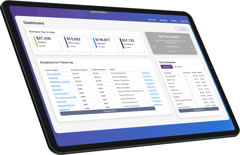 Amply Launches Free Corporate Matching Tool for Nonprofits